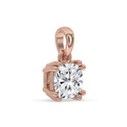 Cushion Cut Solitaire Diamond Pendant