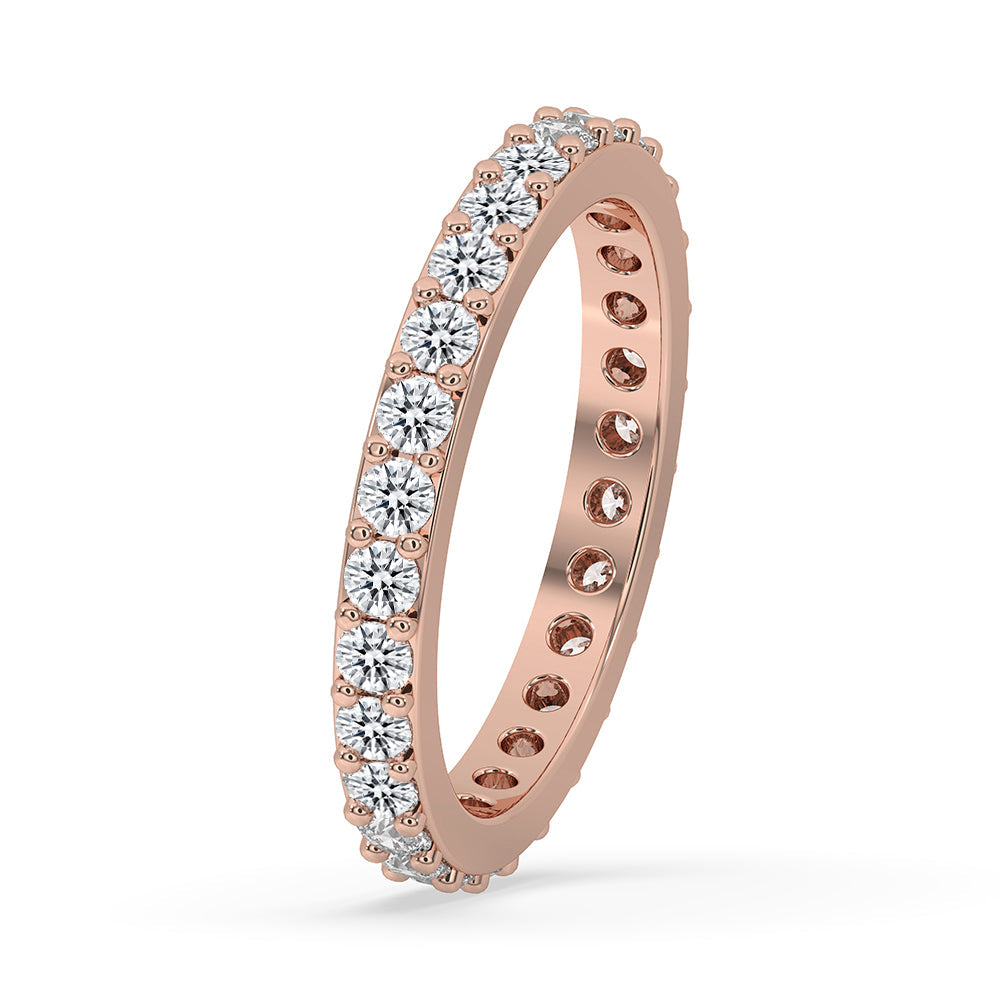 Full Diamond Eternity Band In Rose Gold