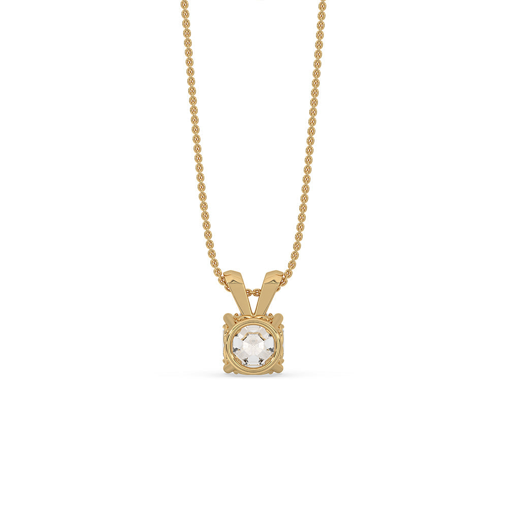 Solitaire Diamond Pendant With Octagon Cut