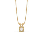 Solitaire Diamond Pendant With Octagon Cut