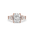 5 Stone Diamond Ring With Radiant Center Stone