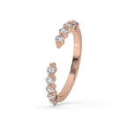 Open Gap Wedding Band – Rose Gold