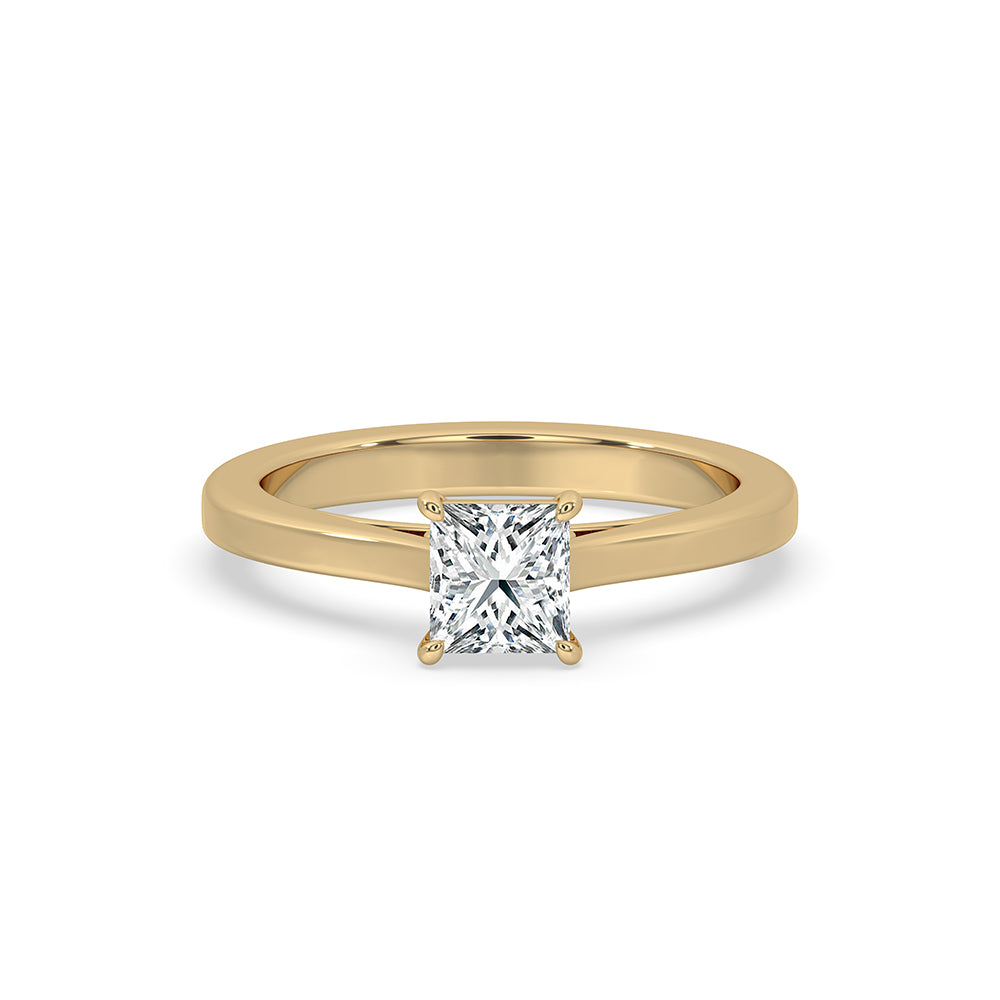 Infinity Bridge Princess Cut Solitaire Ring