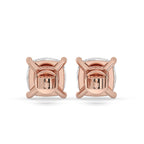 Rose Gold Cushion Cut Diamond Earrings