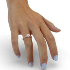 Heart Shaped Diamond Ring In Rose Gold
