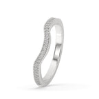 Curved Wedding Band – Half Eternity Style