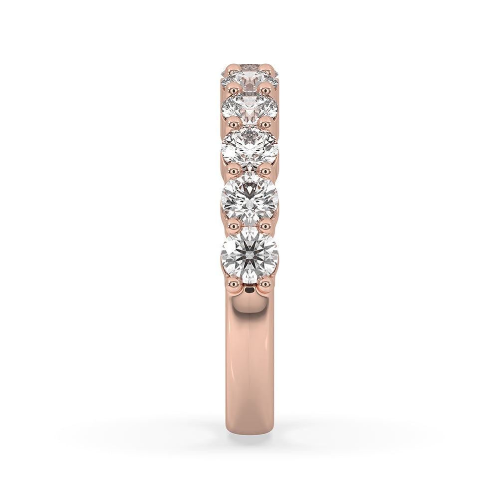Round Diamond Eternity Band - Rose Gold