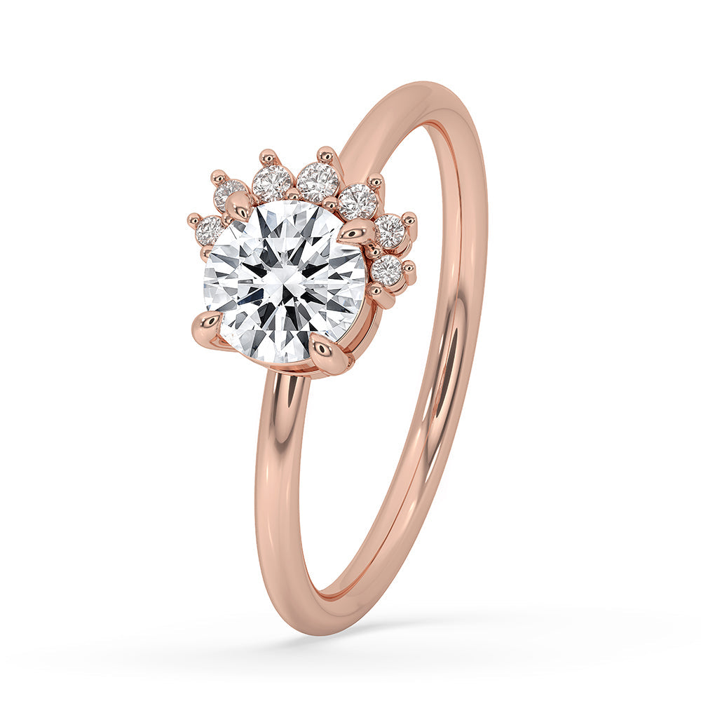 Half Halo Engagement Ring In Rose Gold Secondary image