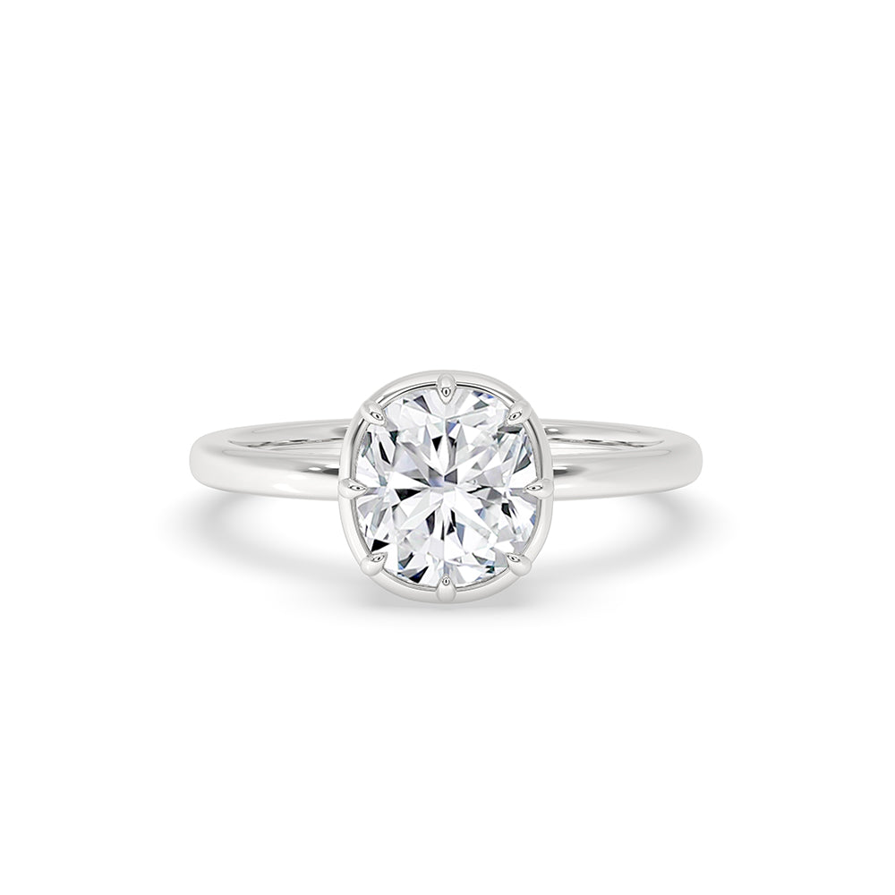 Cushion Cut Bezel Set Diamond Ring Imagen principal del producto