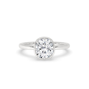 Cushion Cut Bezel Set Diamond Ring