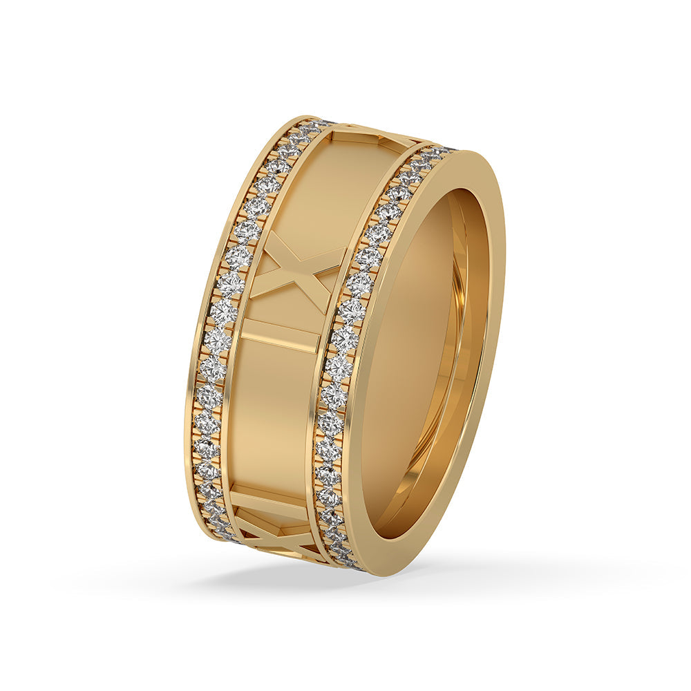 Pave Diamond Wedding Band - Round Diamond