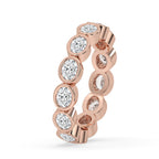 Oval Bezel Wedding Band
