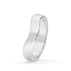 Simple Womens Wedding Band In Curvy Style
