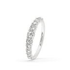 Half Eternity Wedding Band In White Gold