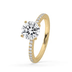 Round Cut Engagement Ring In Pave Setting
