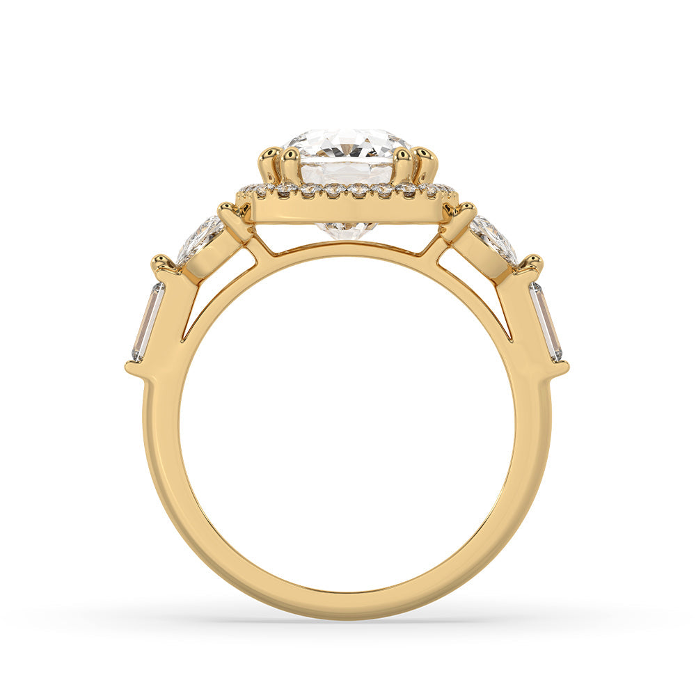 Cushion Halo Engagement Ring In White Gold