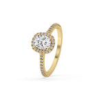 Cushion Cut Pave Set Diamond Ring