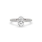 Cushion Cut Compass Prong Engagement Ring
