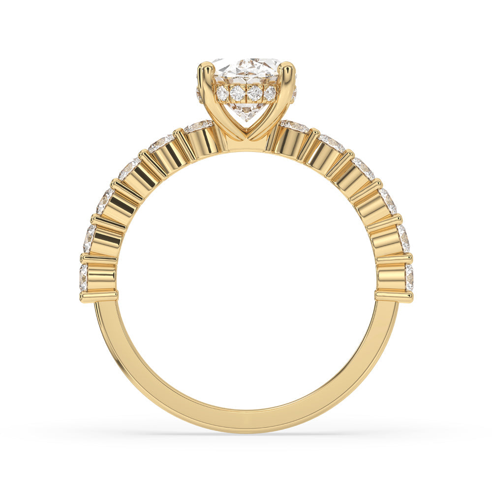Oval Diamond Engagement Ring with Prong Setting