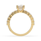 Oval Diamond Engagement Ring with Prong Setting