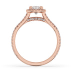 Halo Oval Ring Engagement With Lab Grown Diamonds