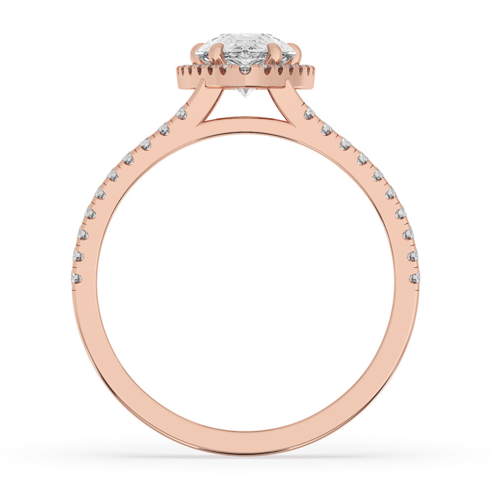 Pear Shaped Diamond Ring with Secure Claw Prong