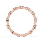 Round Cut Bubble Band Engagement Ring