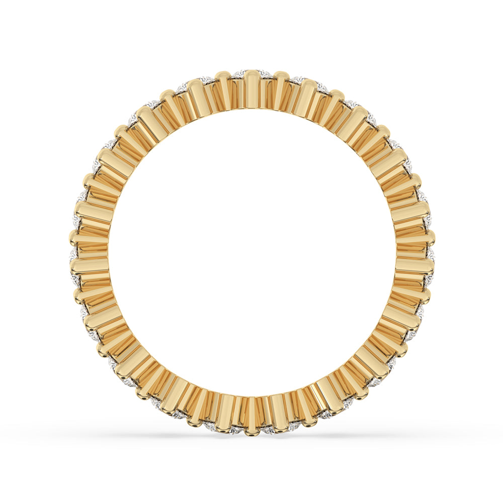 Round Diamond Wedding Band – Yellow Gold