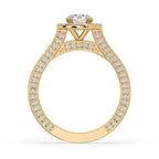 Halo Diamond Engagement Ring With Pave Style