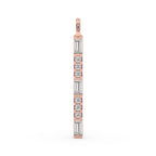 Diamond Bar Pendant In Rose Gold