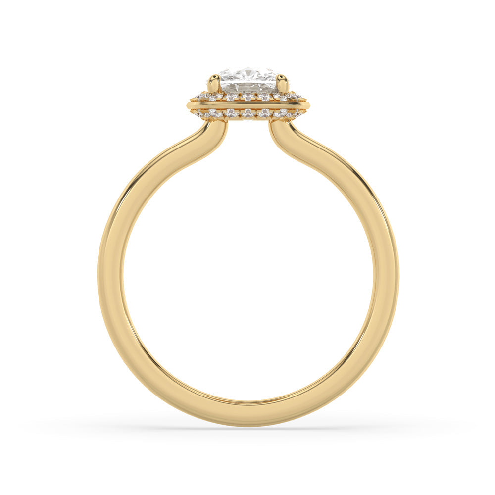 Cushion Halo Engagement Ring In a Classic Halo Setting