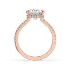 Oval Hidden Halo Engagement Ring for Modern Elegance