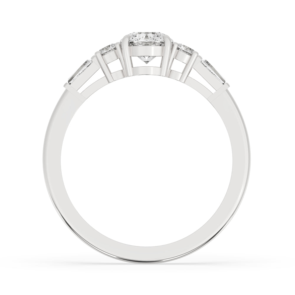Five Stone Diamond Ring In White Gold Secondary image