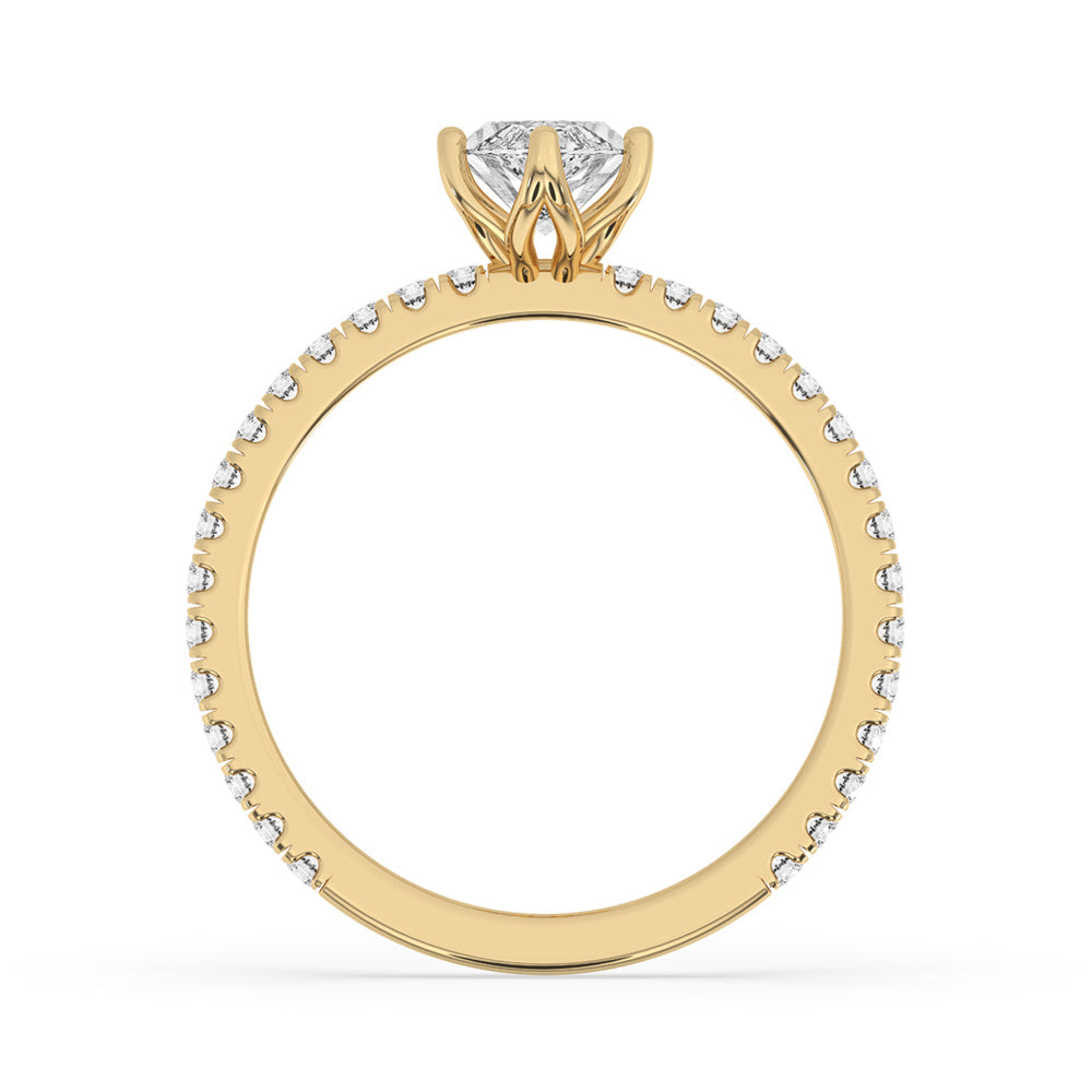 Marquise Cut Diamond Ring With Tulip Prong