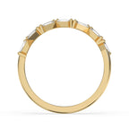 Baguette Wedding Band in Unique Zig Zag Design
