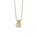 Solitaire Diamond Pendant With Octagon Cut
