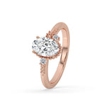 Oval Cut Diamond Ring In Milgrain Setting