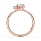 Half Halo Engagement Ring In Rose Gold