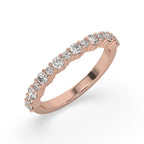 Half Eternity Diamond Band With Round Cut