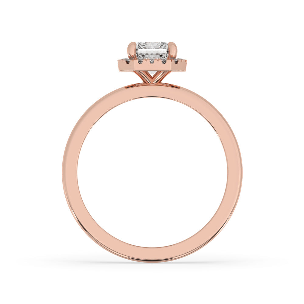 Radiant Engagement Ring with Elegant Halo Style
