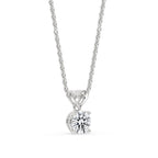 White Gold Diamond Pendant with Solitaire Style