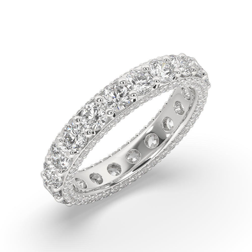 Round Diamond White Gold Eternity Band