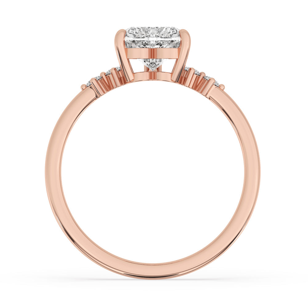 Heart Shaped Diamond Ring In Rose Gold Secondary image