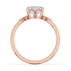 Heart Shaped Diamond Ring In Rose Gold