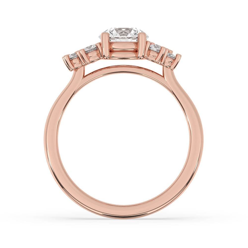 Round Cut Cluster Setting Diamond Ring