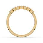 Round Rose Cut Curved Wedding Band