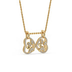 Heart Shaped Diamond Pendant - Yellow Gold