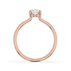 Elongated Cushion Cut Engagement Ring - 6 Round Side Stones