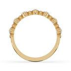 Yellow Gold Eternity Band With Round Cut Diamond