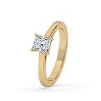 Infinity Bridge Princess Cut Solitaire Ring